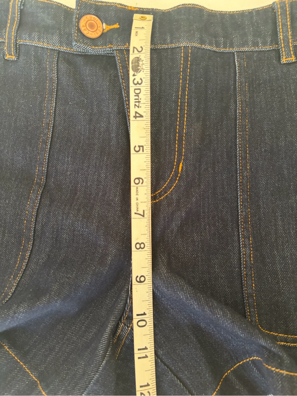 Cabi Tomboy Short #6637 Size 4 Dark Blue Denim Dark Wash Loose Baggy EUC - Picture 5 of 5